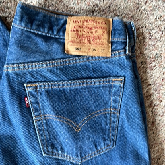 Levi’s vintage high waist 90’s 501 button fly XX size 32/31 mint condition - Picture 4 of 10
